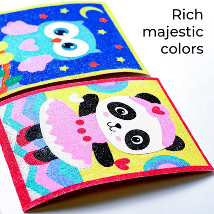 Sand Art Pictures Craft Sand - Сolor Sand Painting - Color Splash Sand Art Pictures Kids - Sticker