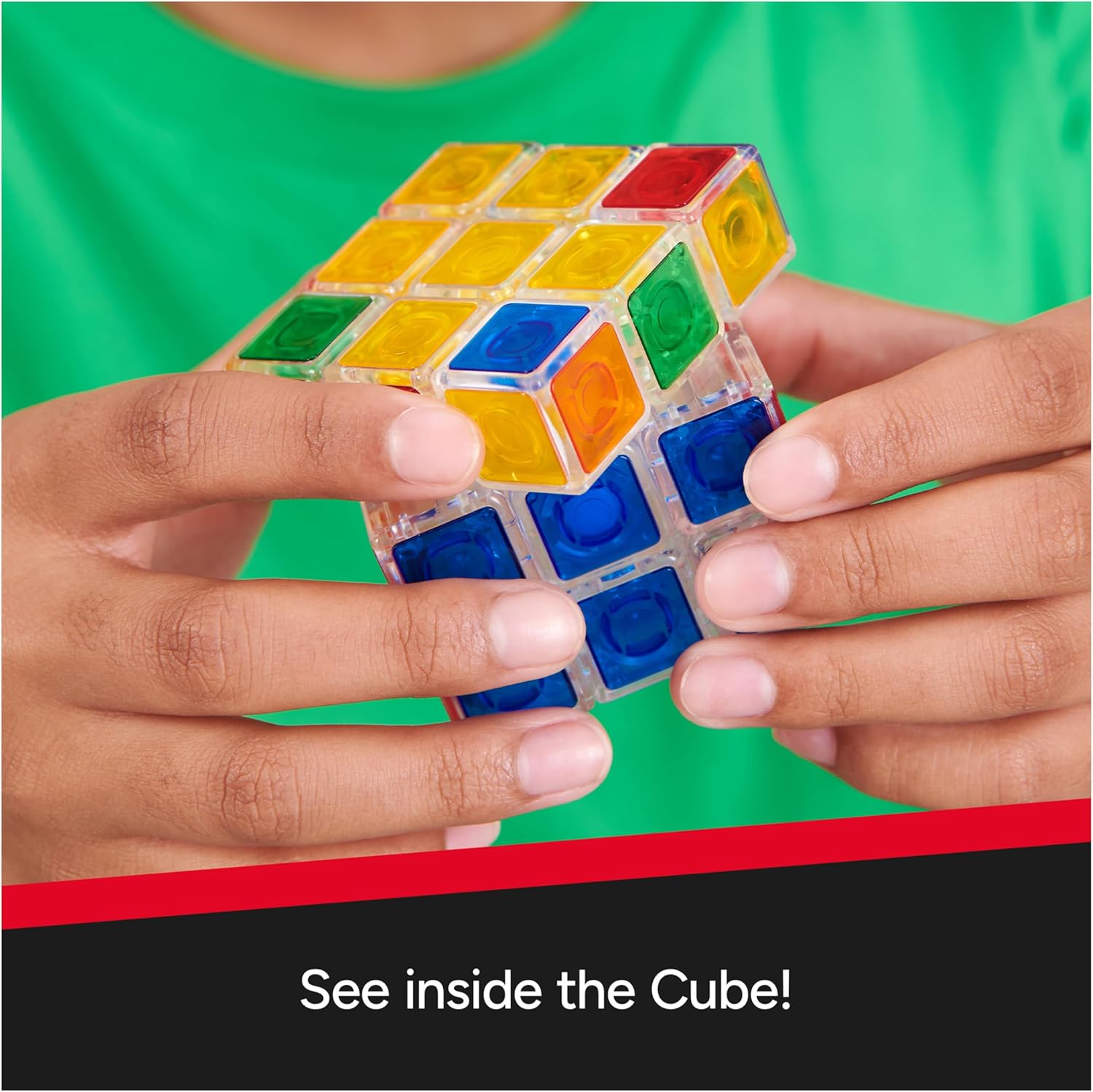Rubik’s Crystal, New Transparent 3x3 Cube Classic Color-Matching Problem-Solving Brain Teaser