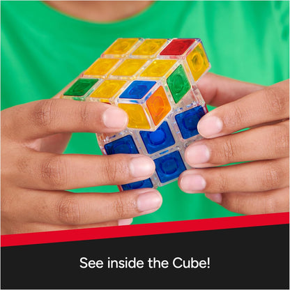 Rubik’s Crystal, New Transparent 3x3 Cube Classic Color-Matching Problem-Solving Brain Teaser