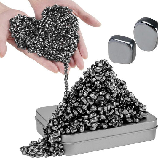 Magnetic Balls Over 1000 PCS Mini Magnetic Putty, with 2 Big Smooth Magnetic Beads, Fidget Toys for
