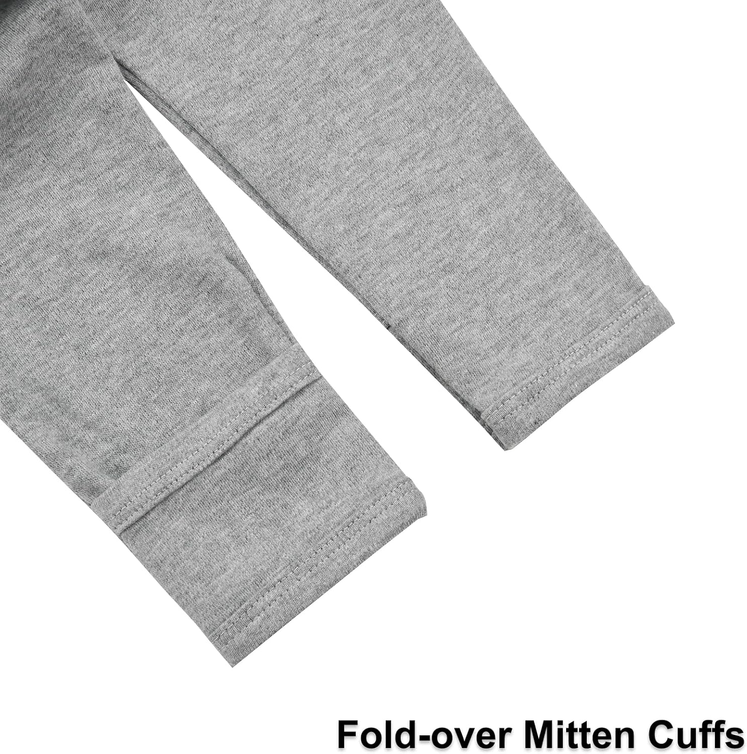Aablexema 3-Pack Organic Cotton Baby Footless Pajamas with Mitten Cuffs, 2-Way Zipper Romper