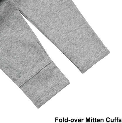 Aablexema 3-Pack Organic Cotton Baby Footless Pajamas with Mitten Cuffs, 2-Way Zipper Romper