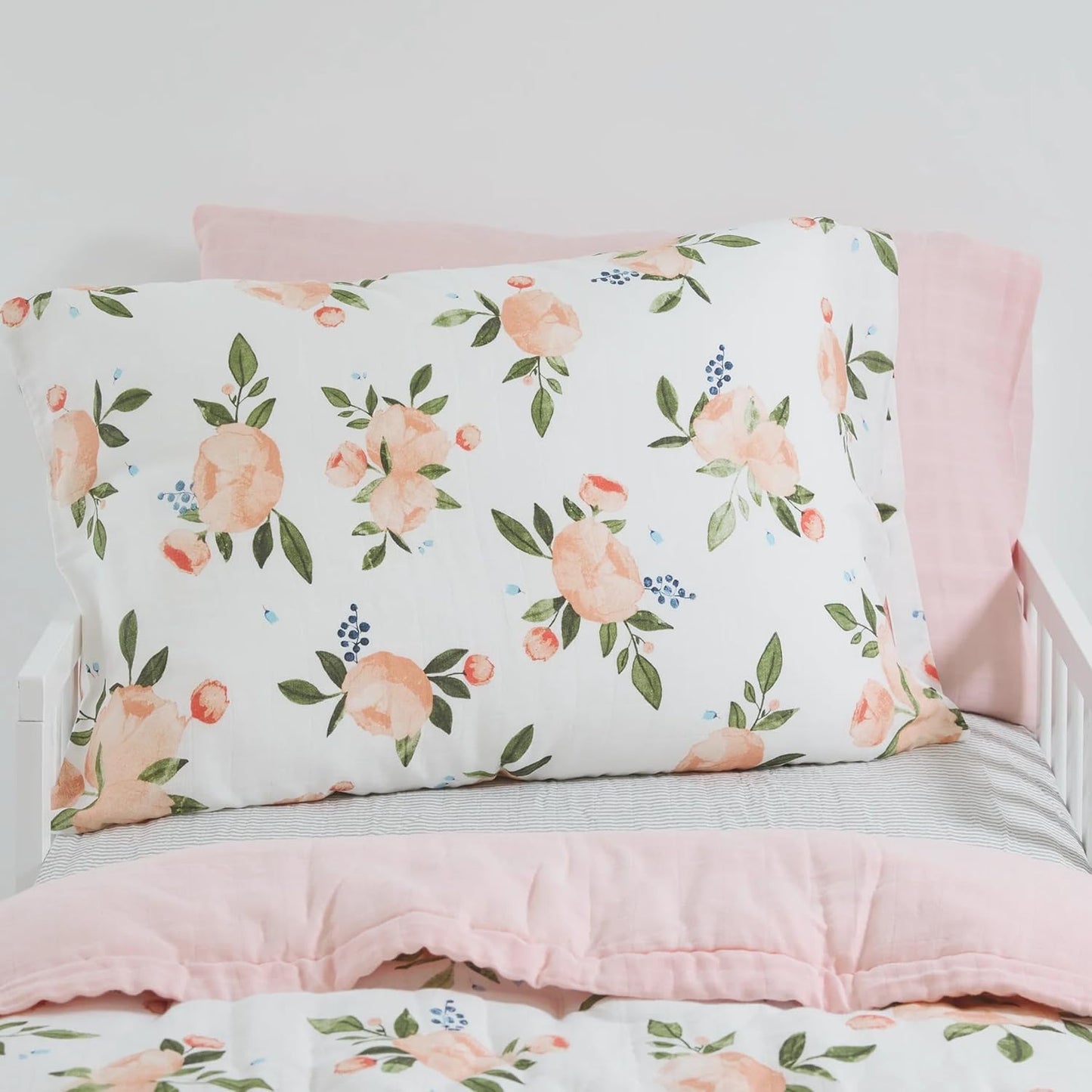 Little Unicorn Standard Pillowcase 2 Pack | Super Soft & Breathable Muslin Fabric | Snug Envelope