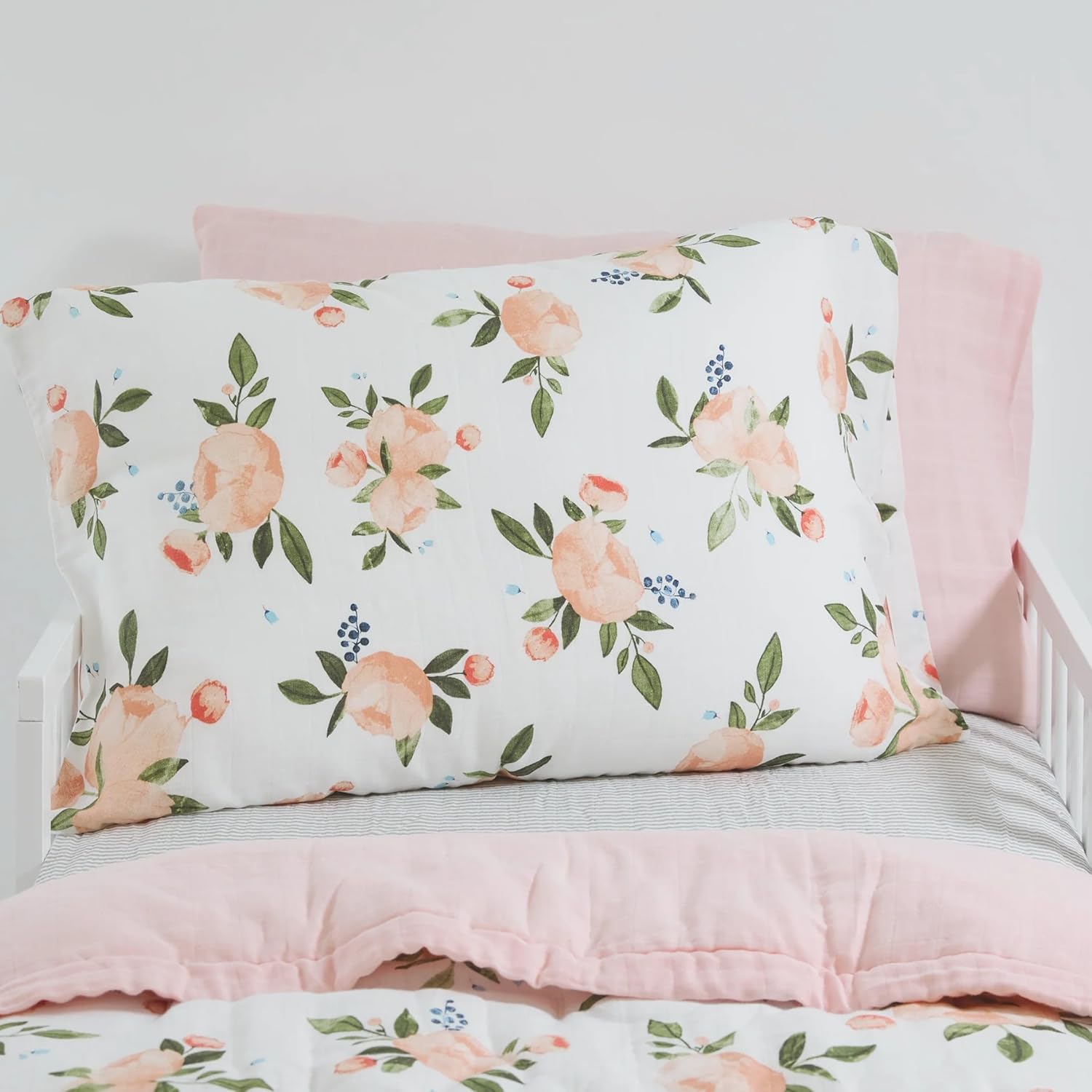 Little Unicorn Standard Pillowcase 2 Pack | Super Soft & Breathable Muslin Fabric | Snug Envelope