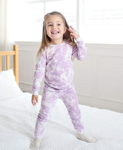 VAENAIT BABY 12M-12Y Toddler Kids Boys Girls 100% Cotton Marbling Tiedye Sung Fit Sleepwear Pajamas