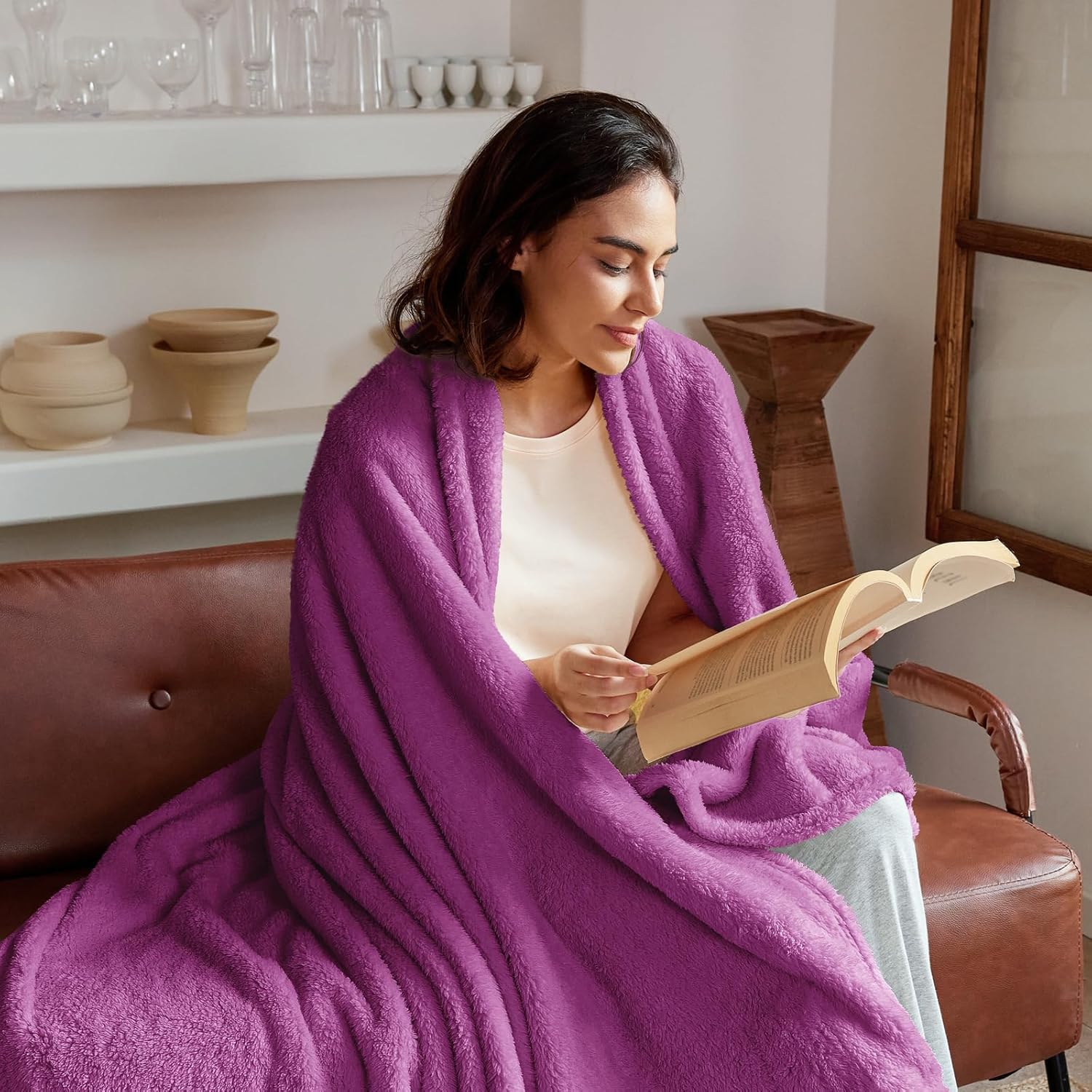 Exclusivo Mezcla King Size Flannel Fleece Blanket, Super Soft Velvet Plush Bed Blanket, Fuzzy Cozy
