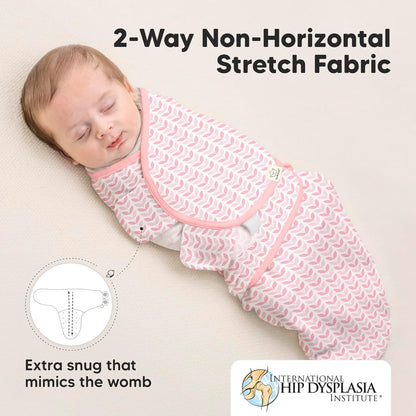 3-Pack Organic Baby Swaddle Sleep Sacks - Swaddles for Newborns, Infant 3-6 Months, Baby Girls