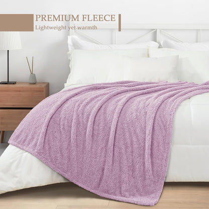 Exclusivo Mezcla Fleece Blanket for Couch, Soft and Cozy Queen Blankets for Women Men Girls Kids
