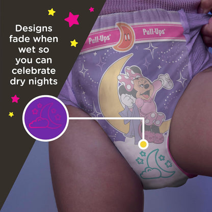 Pull-Ups Girls' Nighttime Potty Training Pants, Training Underwear, 2T-3T (16-34 lbs), 68 Ct