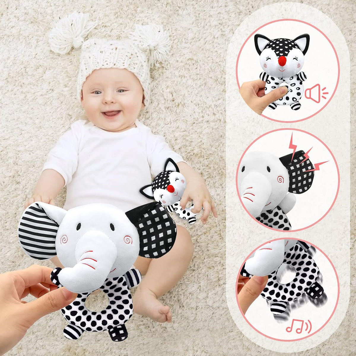 Baby Rattles 0-6 Months Newborn Toys Baby Toys 0-6 Months Rattles for Babies 0-6 Months Infant Toys