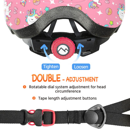 Toddler Bike Helmet for Boys and Girls, Adjustable Kids Helmets from Infant/Baby to Children