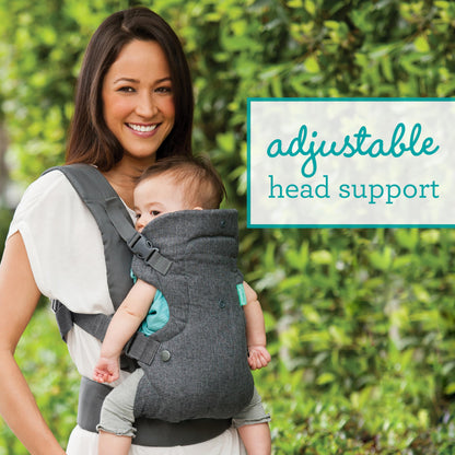 Infantino Flip 4-in-1 Baby Carrier Convertible Ergonomic, Gray