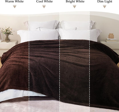 Exclusivo Mezcla Fleece Throw Blanket for Couch Sofa, Soft Warm and Fluffy Blankets for Women Men