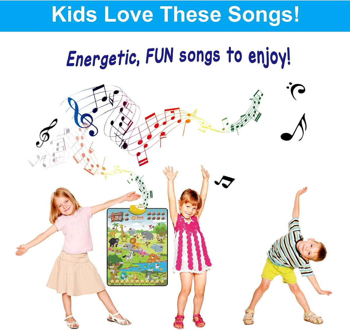 Just Smarty Zoo Animals Toddler Learning Toys Ages 3-6 | Sounds, Counting & Memory Games | Learning