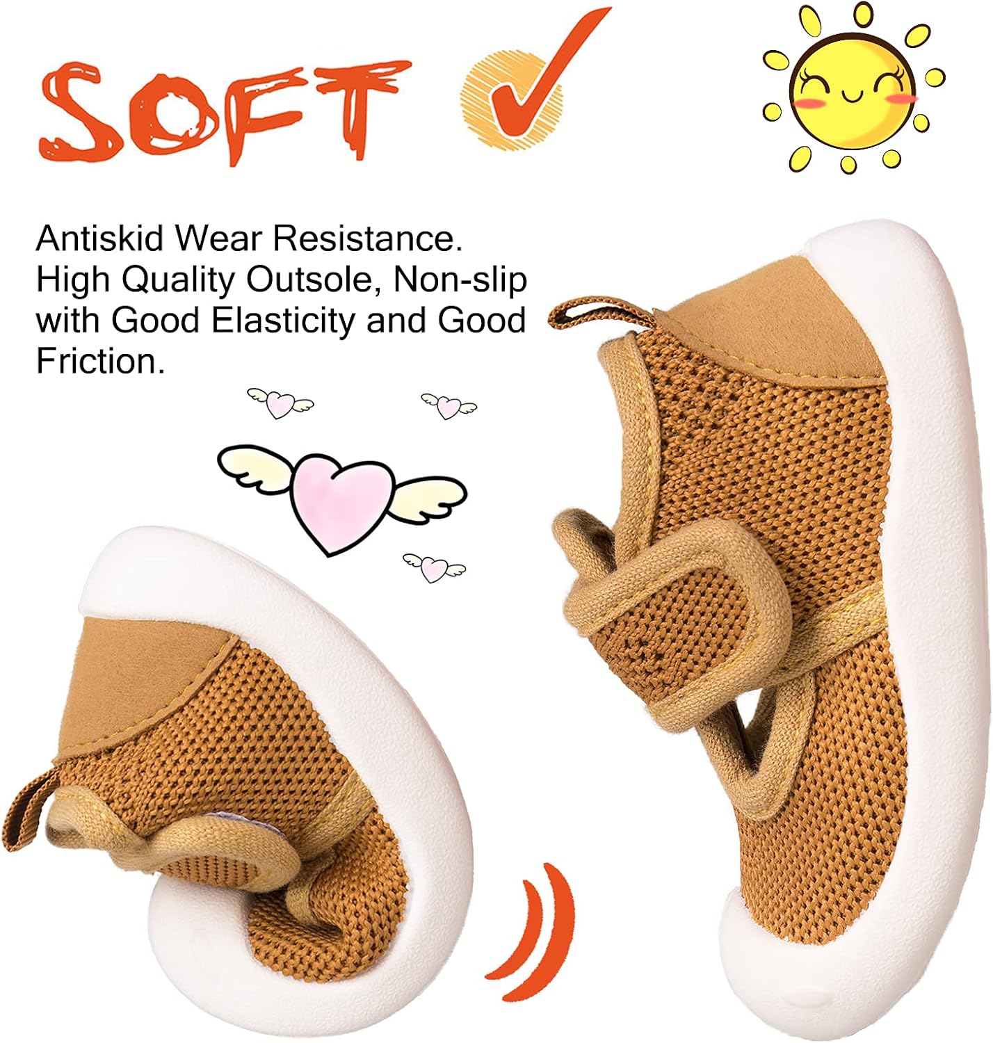 Baby First-Walking Shoes 1-4 Years Kid Shoes Trainers Toddler Infant Boys Girls Soft Sole Non Slip
