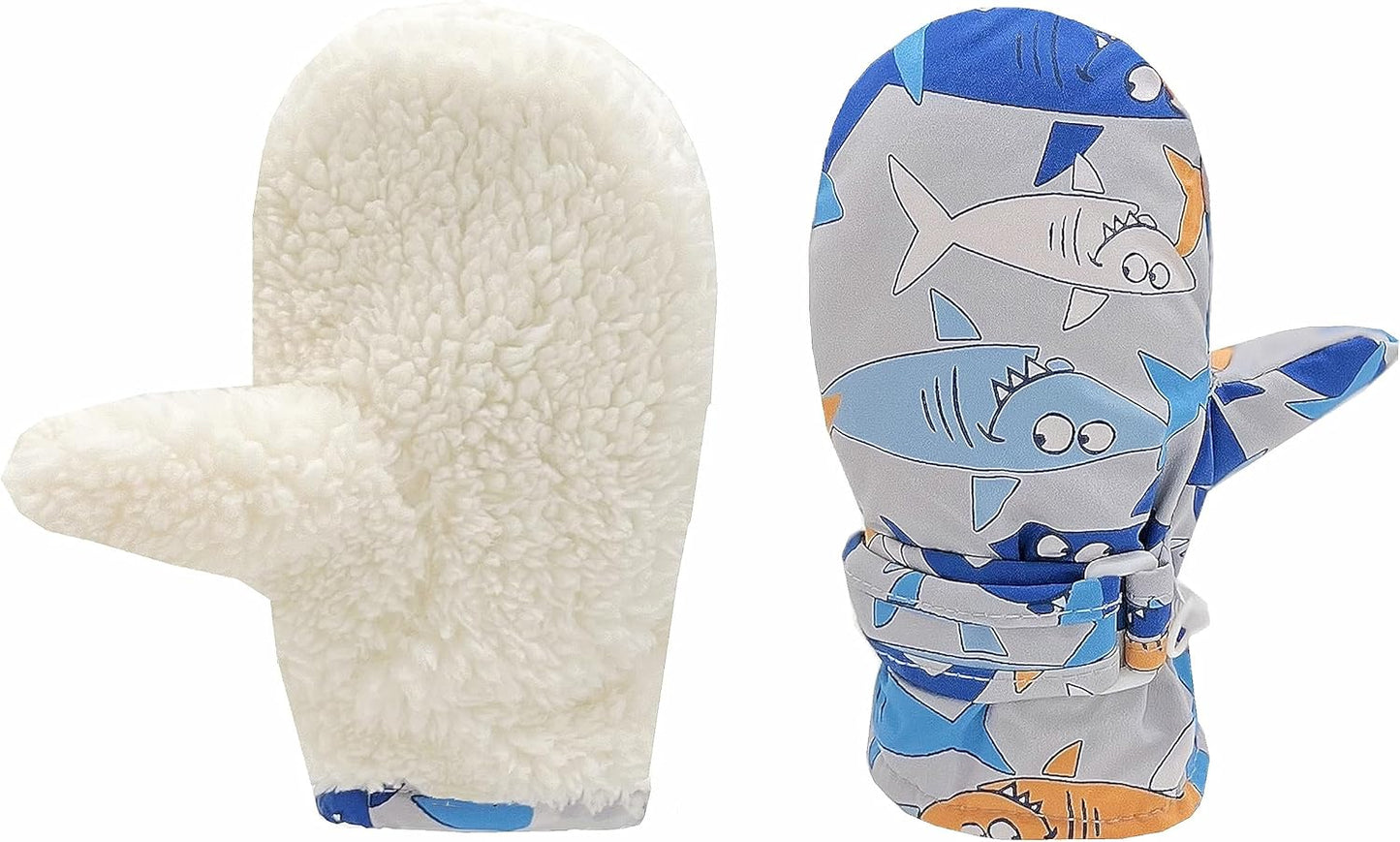 Toddler Gloves Kids Mittens Winter Warm Lined Fleece Gloves Waterproof Snow Baby Mitten for Boys