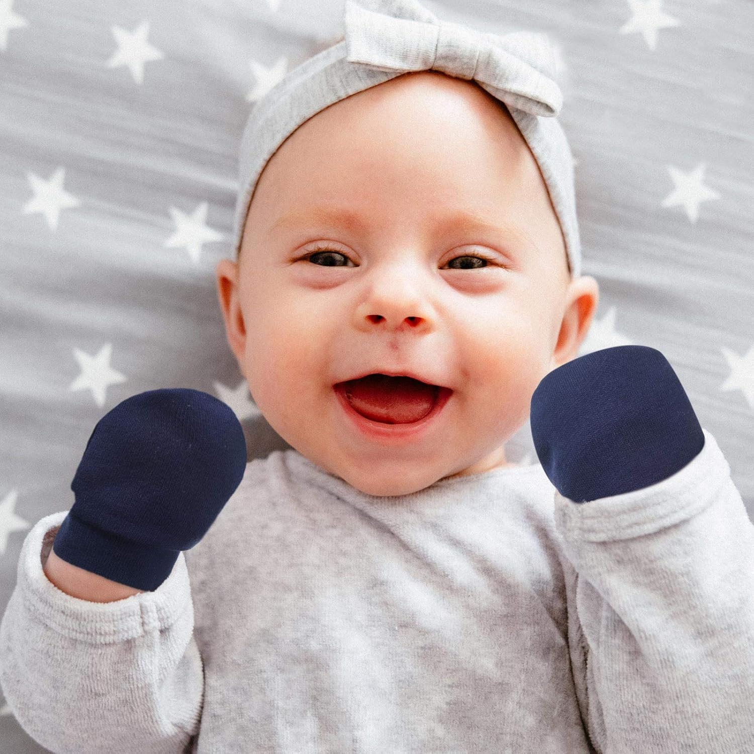 Geyoga 6 Pairs Newborn Baby Mittens No Scratch Gloves Infant Toddler Anti Scratch Essentials Unisex