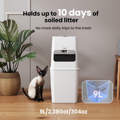 GKJ Cat Litter Trash Can, Cat Litter Disposal Bin | Garbage Disposal Diaper Pail | No Smell Cat