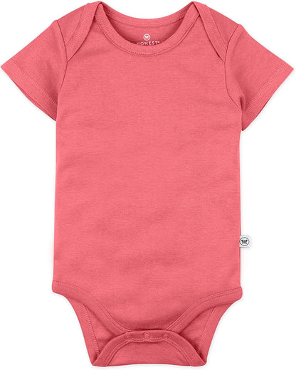 HonestBaby unisex-baby 10-pack Short Sleeve Bodysuits One-piece 100% Organic Cotton for Infant Baby