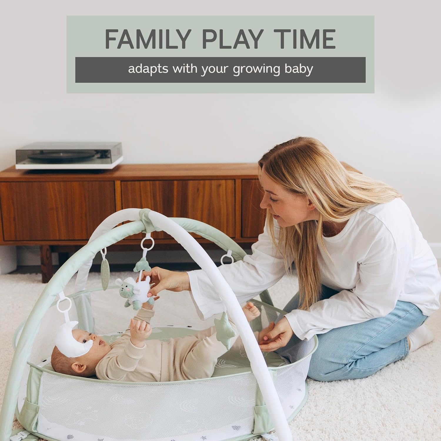 6-in-1 XL Play Mat & Play Gym, Baby Gym, Baby Activity Gym, Sensory Exploration and Motor Skill