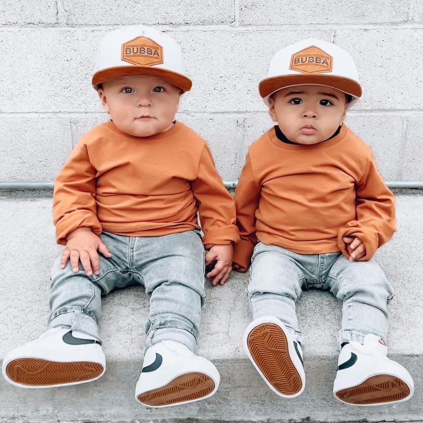 Baby Hats - Baseball Hat, Newborn Youth Flat Brim Mesh Trucker Surf Skate Bubba Bro Fitted Beach