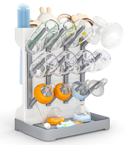 GoMaihe Baby Bottle Drying Rack: Space Saving Vertical Bottle Dryer Holder