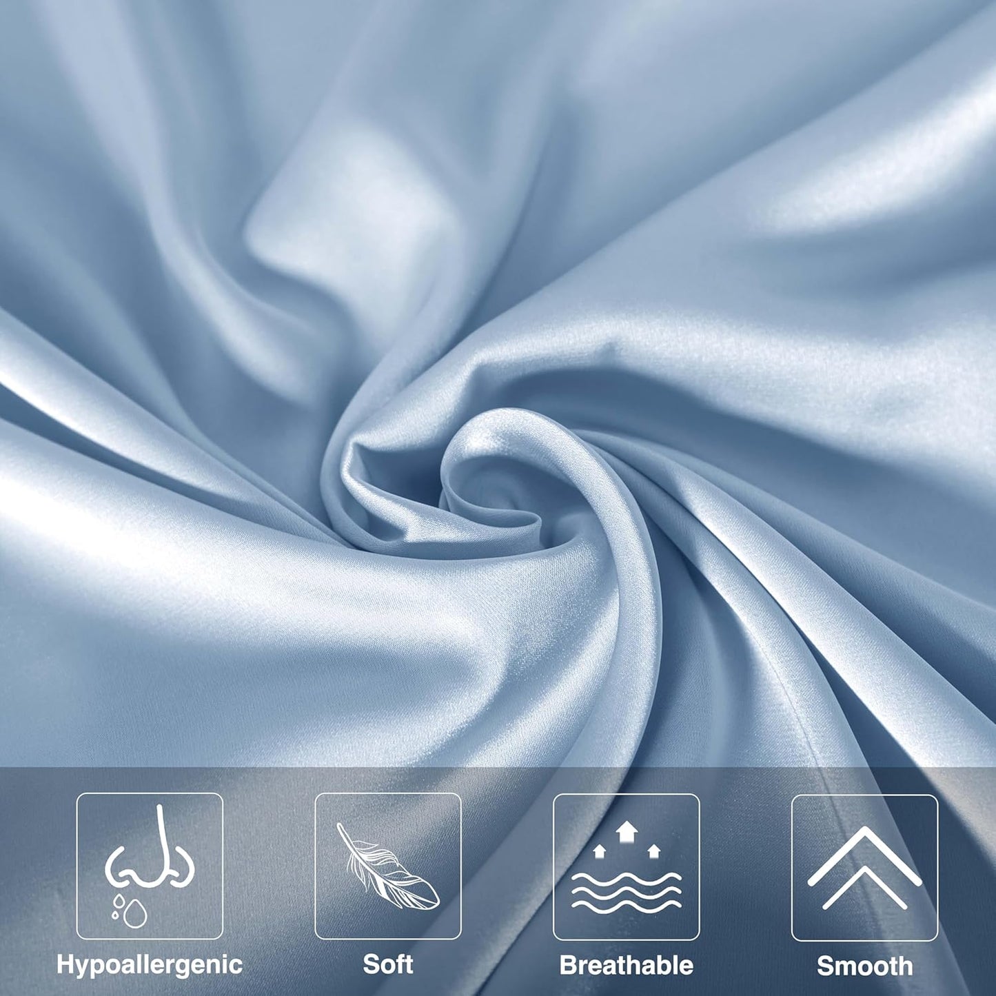 Mulberry Silk Pillowcase for Hair and Skin,Cooling Silk Pillow Case with Hidden Zipper,Allergen