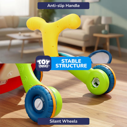 TOY Life 3-in-1 Baby Push Walker & Activity Center, 12+ Months, Red