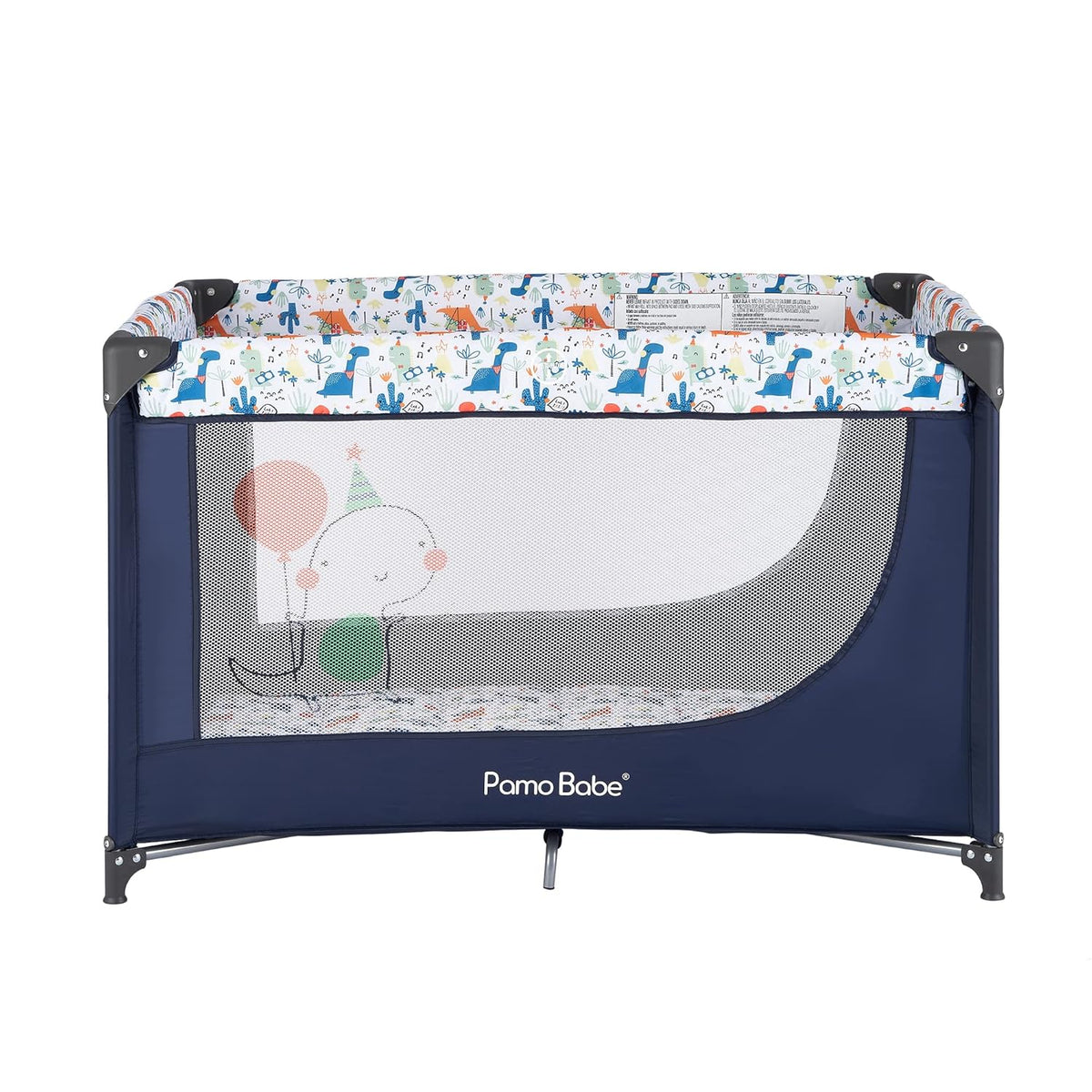Pamo Babe Travel Foldable Portable Bassinet Baby Infant Comfortable Play Yard Crib Cot with Soft