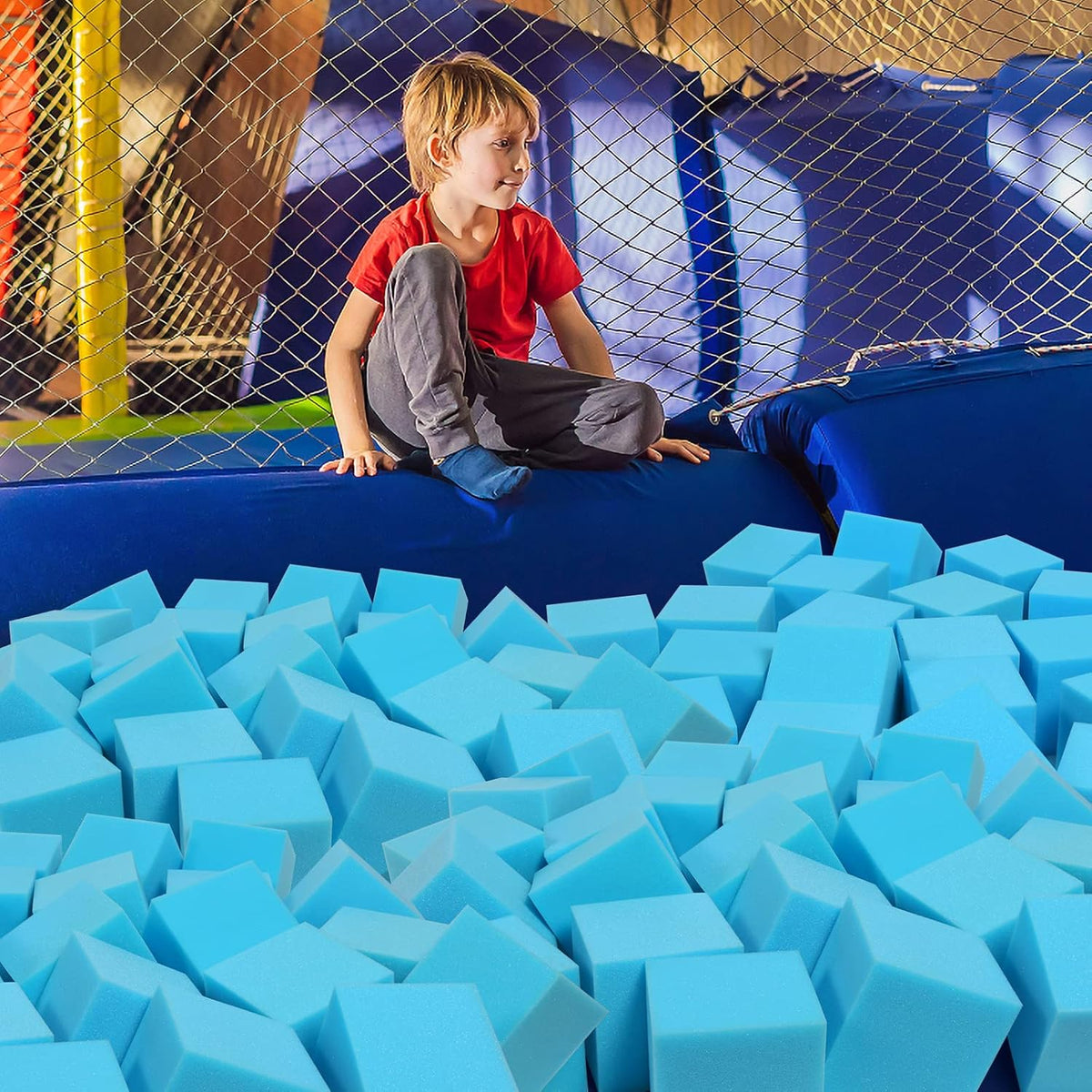 Foam Pit Cubes - 24 PCS 5 Inches Gymnastics Foam Blocks Trampoline Blocks, Multi-Sport Protective