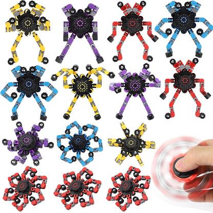 8PCS Transformable Fidget Spinner Toy for Kids Adults, Deformation Robot Chain Spinner Fingertip
