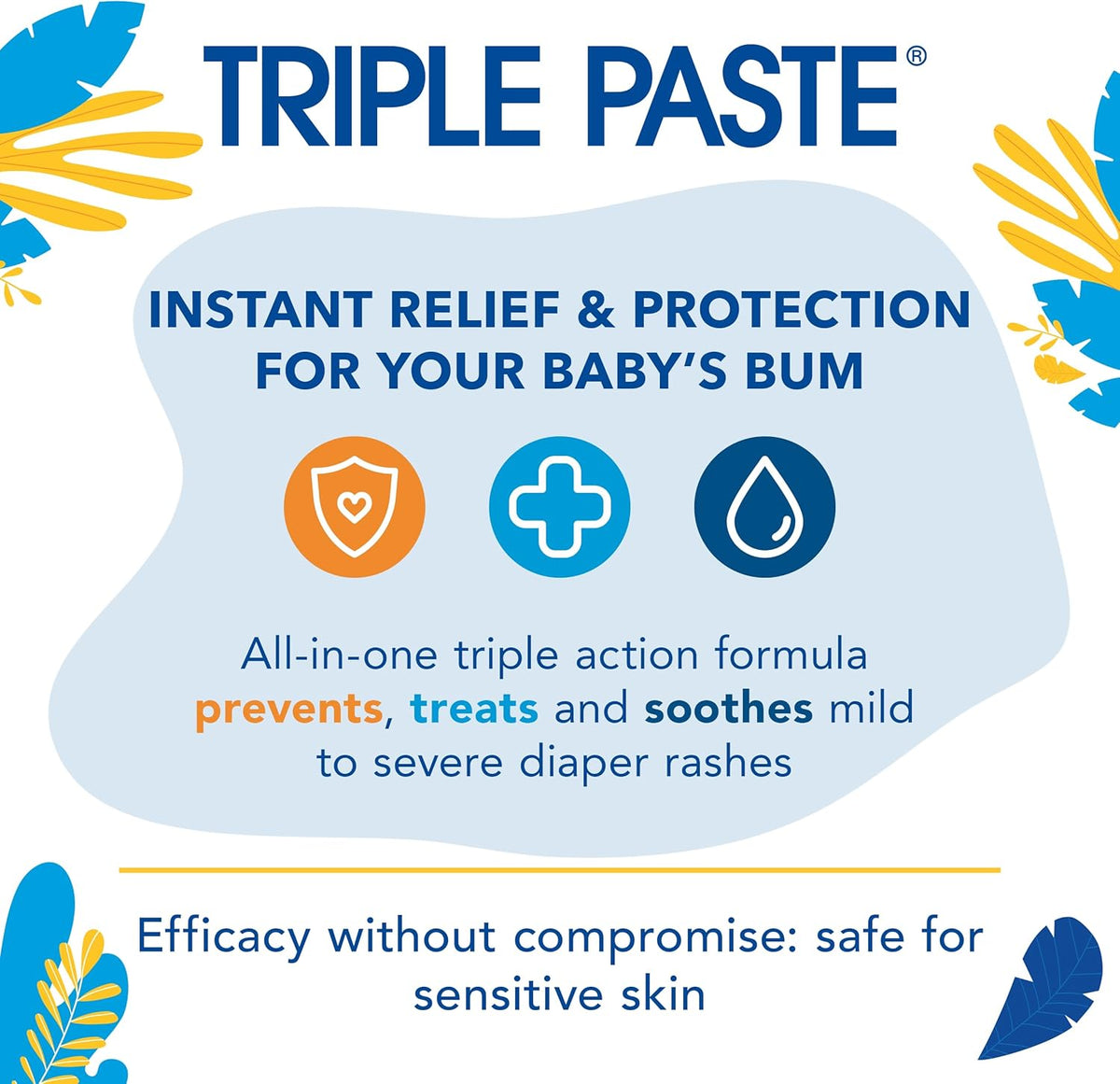 Triple Paste Diaper Rash Cream and Spatula Bundle - 16 oz Zinc Oxide Ointment and Spatula