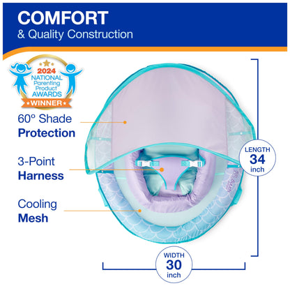 SwimWays Infant Spring Float with Canopy for Kids 3-9 Months