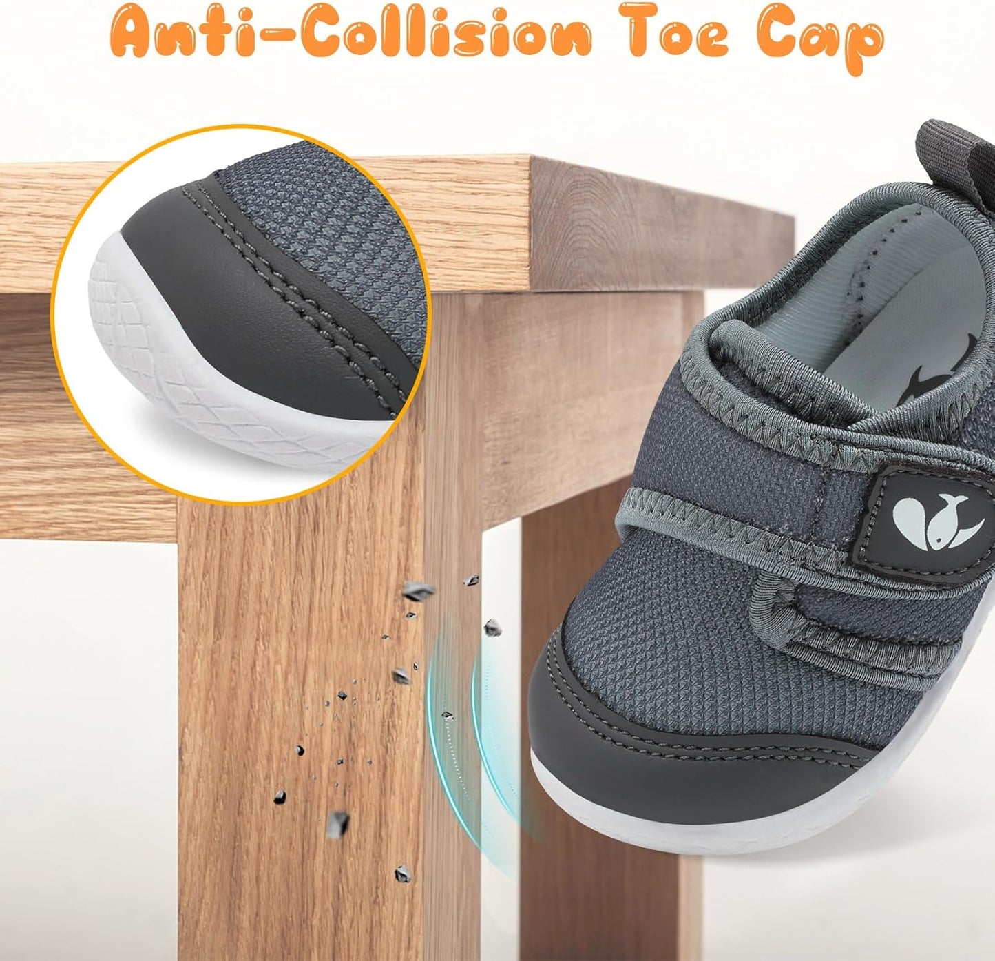 FEETCITY Baby First Walking Shoes Boys Girls Infant Sneakers Crib Shoes Breathable Lightweight Slip