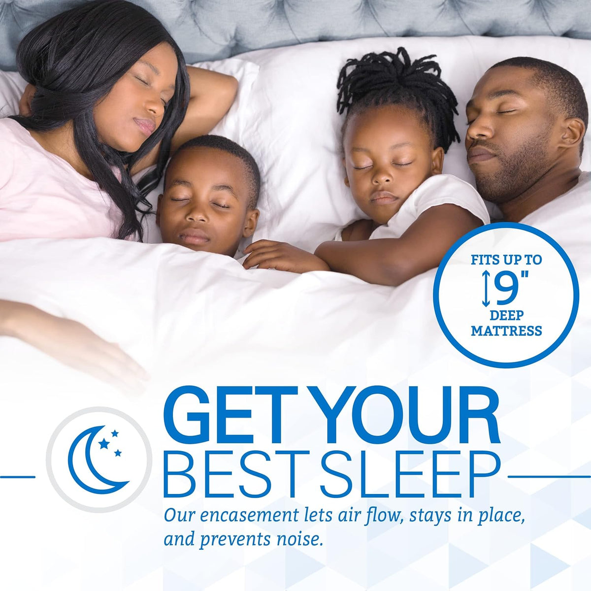 SafeRest Zippered Mattress Protector - Premium 6-9 Inch Waterproof Mattress Cover for Bed