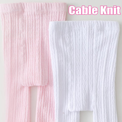 Mini angel Baby Tights Toddler Cable Knit Tights Cotton Warm Leggings Pantyhose Soft Stockings