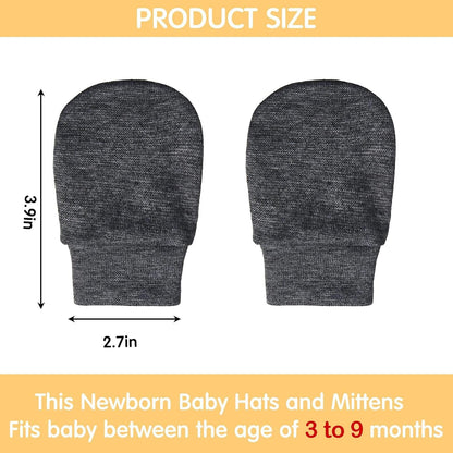 Geyoga 6 Pairs Newborn Baby Mittens No Scratch Gloves Infant Toddler Anti Scratch Essentials Unisex
