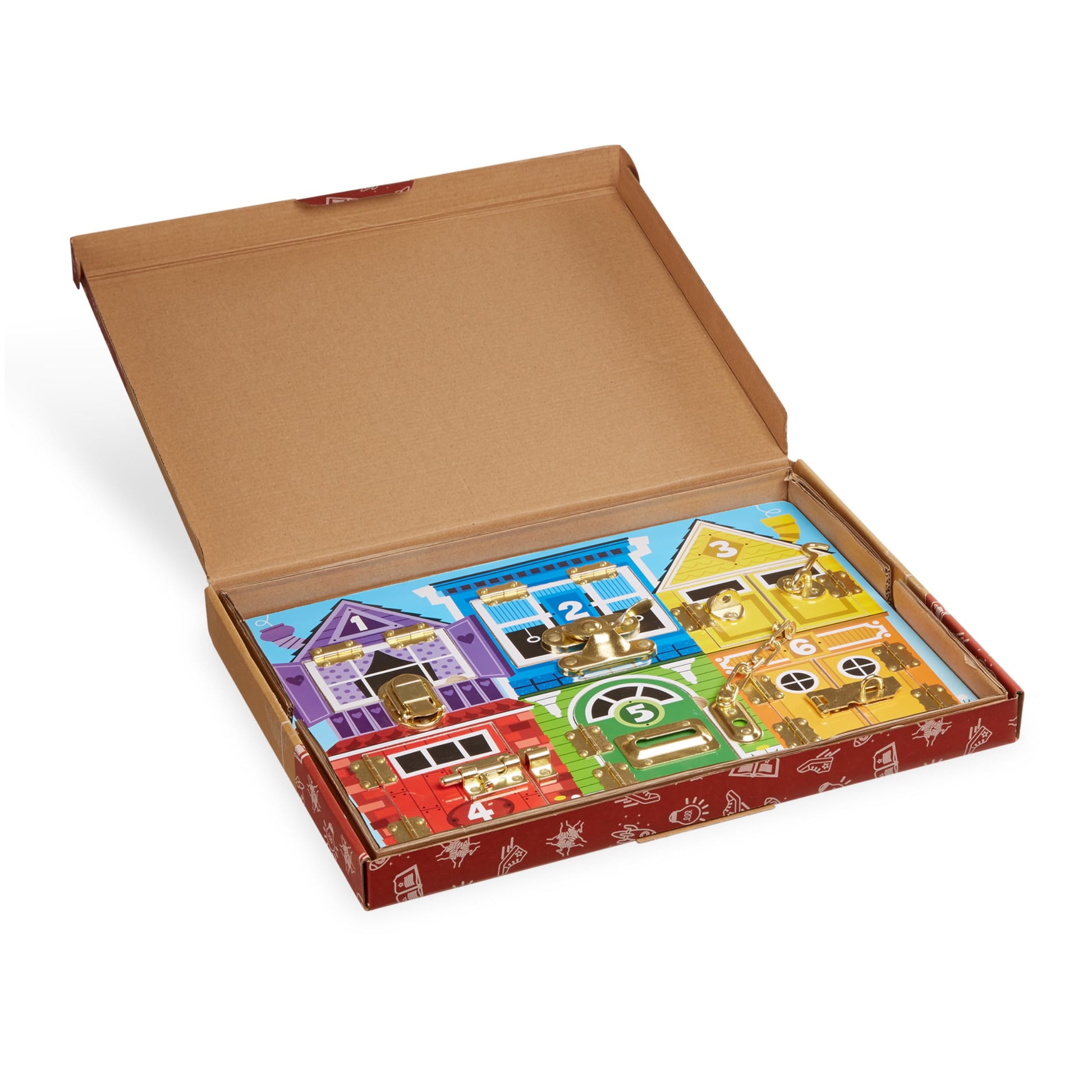 Melissa & Doug Latches Wooden Activity Board - Montessori Busy Board for Preschool Toys, Sensory