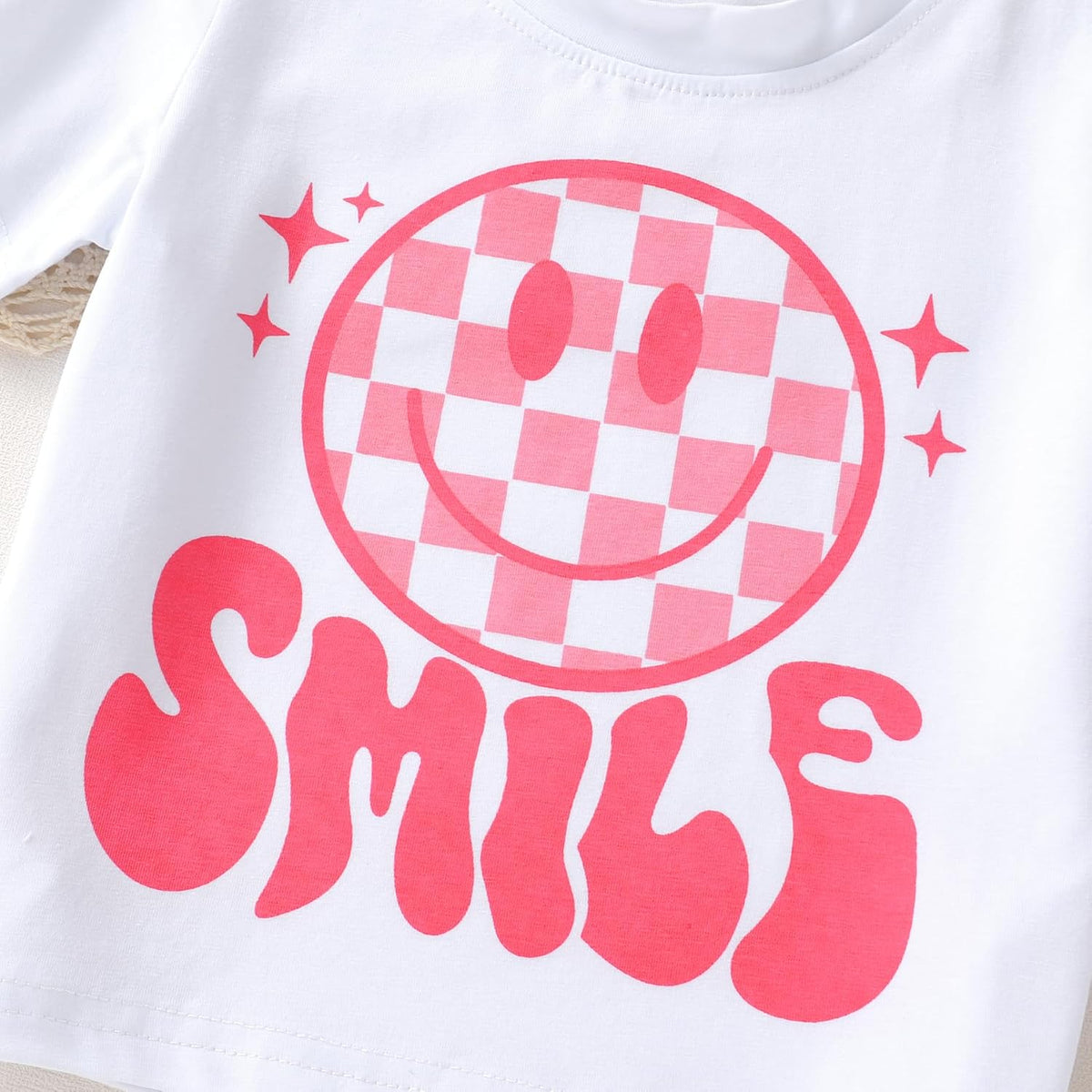Happy Town Toddler Clothes Baby Boy Girl Smiley Face Shirt Short Sleeve T-Shirt Tee Summer Tops