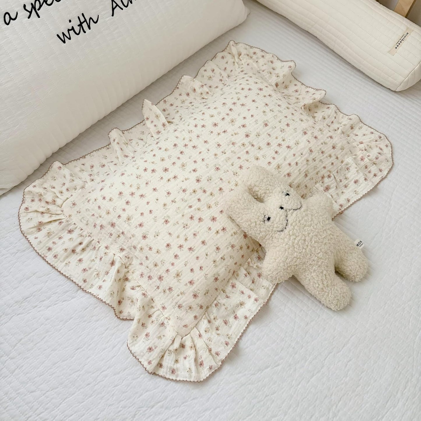 BuLuTu Soft Cotton Kids Pillowcases for Girls Boys, Pink Floral Toddler Pillowcases Standard Size