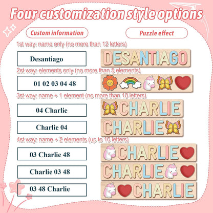Personalized Name Puzzle for Kids Personalized Baby Gifts First Birthday for Girls & Boys Name