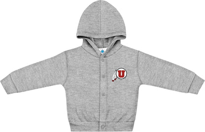 Creative Knitwear College Baby Snap Hooded Jacket - Team Logo, Multiple Colors, for Boys & Girls