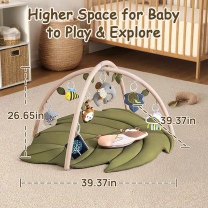 Infant Activity Center for Newborn to Develop Motor Cognition Leaves Leaf-Shaped Baby Play Gym &