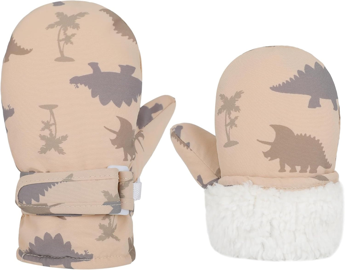 Toddler Gloves Kids Mittens Winter Warm Lined Fleece Gloves Waterproof Snow Baby Mitten for Boys
