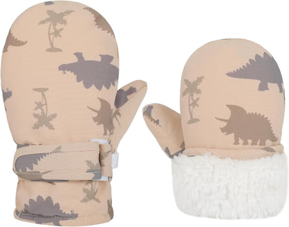 Toddler Gloves Kids Mittens Winter Warm Lined Fleece Gloves Waterproof Snow Baby Mitten for Boys