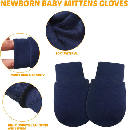 Geyoga 6 Pairs Newborn Baby Mittens No Scratch Gloves Infant Toddler Anti Scratch Essentials Unisex