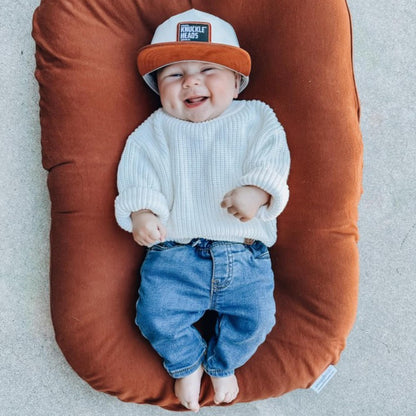Baby Hats - Baseball Hat, Newborn Youth Flat Brim Mesh Trucker Surf Skate Bubba Bro Fitted Beach