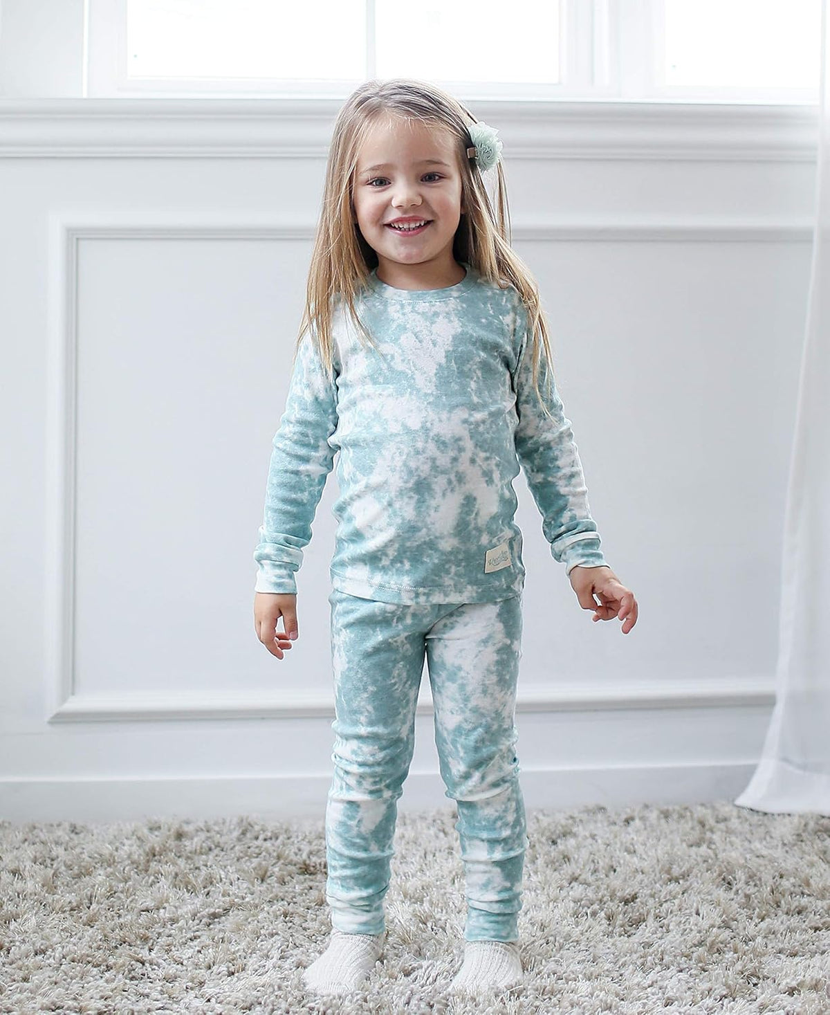 VAENAIT BABY 12M-12Y Toddler Kids Boys Girls 100% Cotton Marbling Tiedye Sung Fit Sleepwear Pajamas
