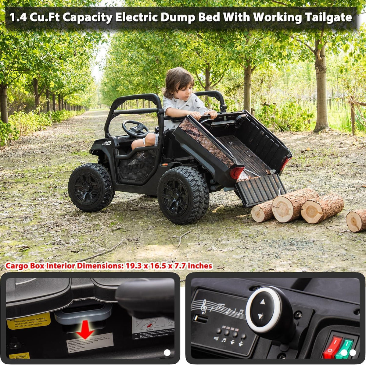 sopbost 24V 10Ah Ride On Toys for Big Kids to Drive 2 Seater Ride On Car with Remote Control