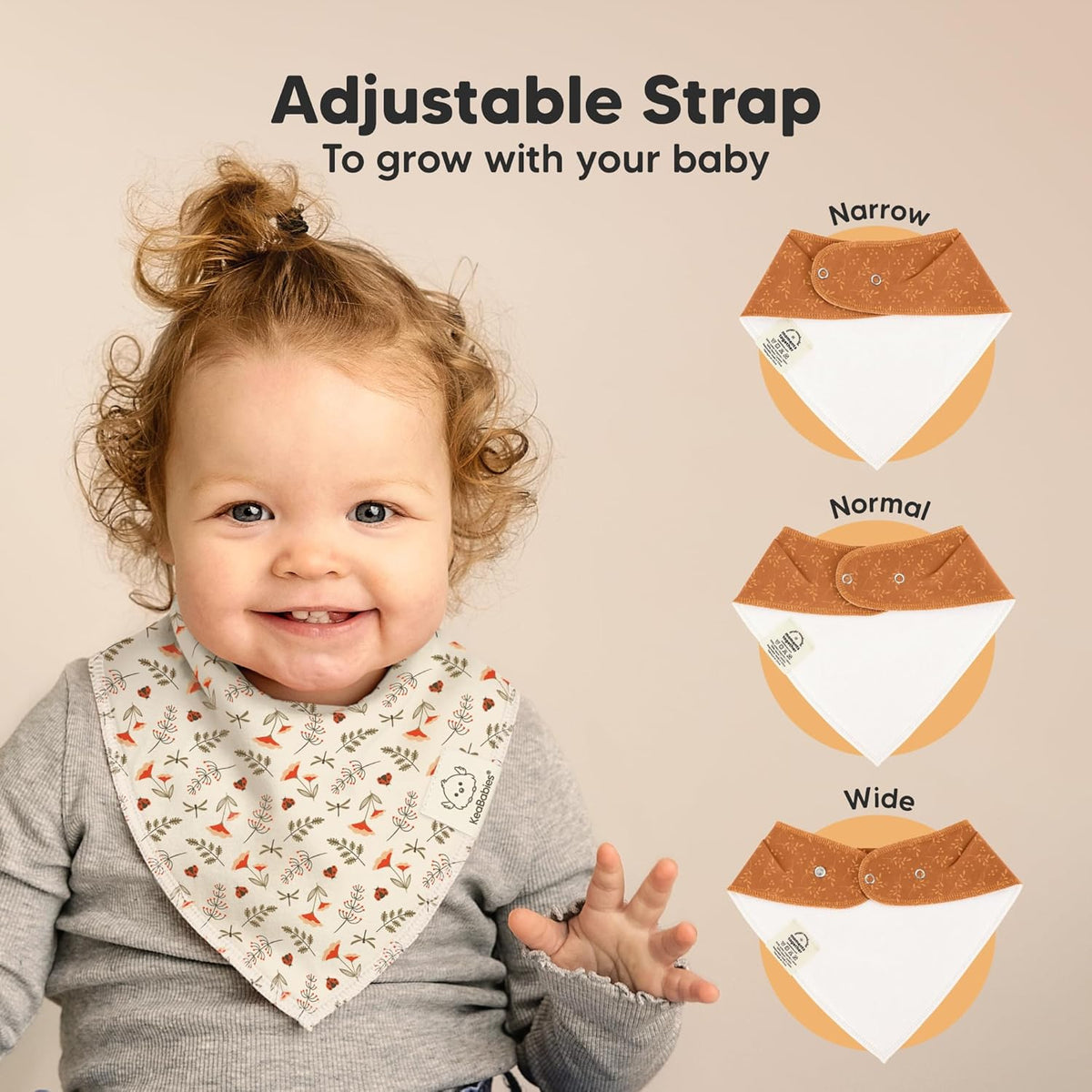 8-Pack Organic Baby Bandana Bibs for Girls - Super Absorbent Triangle Baby Bibs for Drooling and